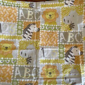 Baby Blanket, Throw or Pet Blanket: ABC Zoo Animals